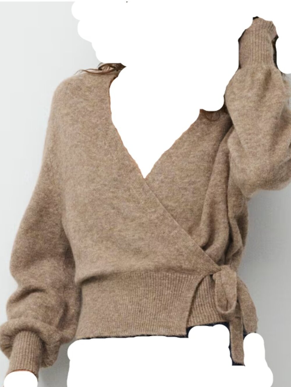 NWT Never Worn Size M Aritzia Wilfred SoftSpoke™ Cassidy Wrap Sweater - Picture 2 of 8